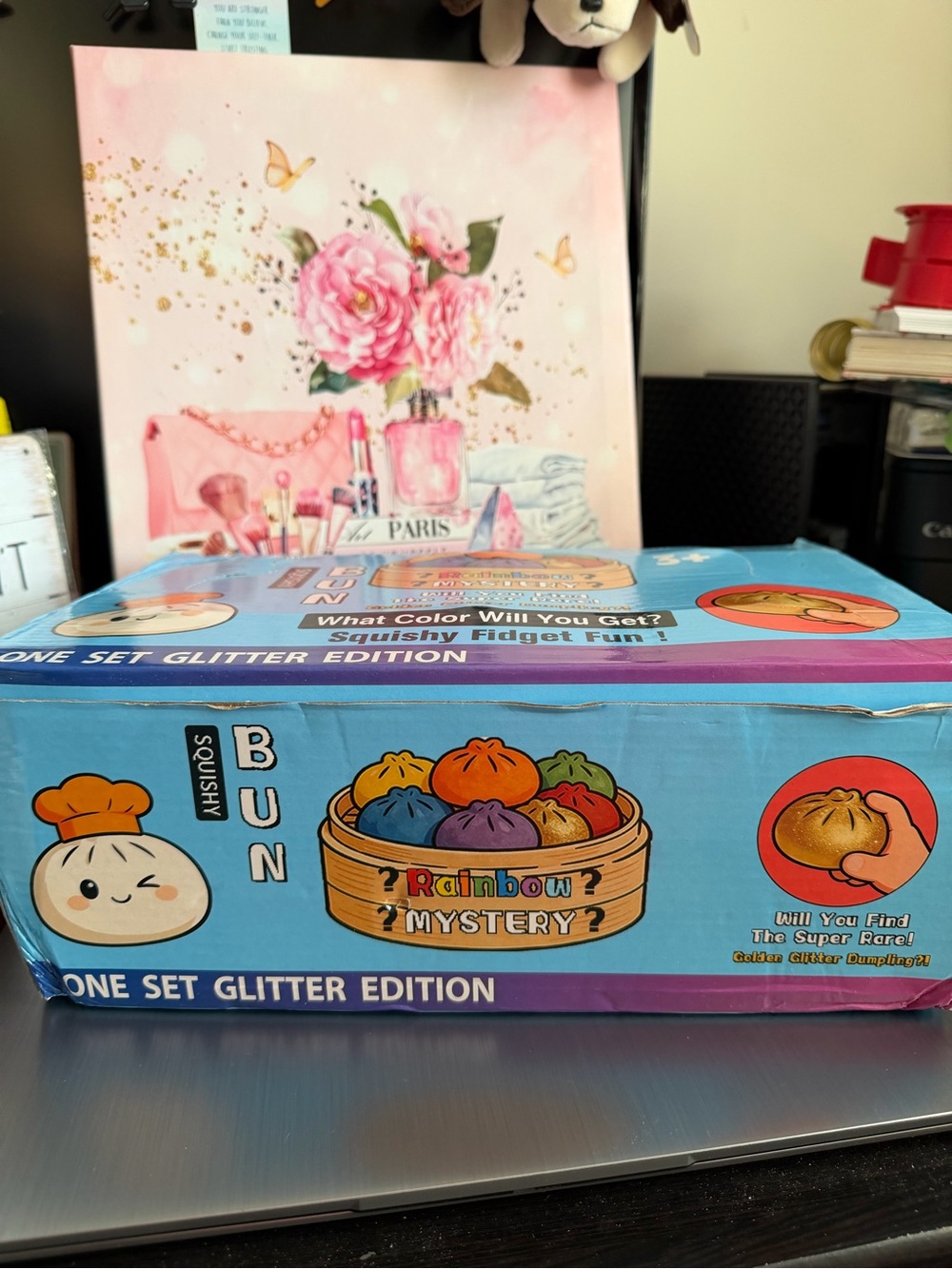 Glitter Edition Rainbow Mystery Squishy Bun - Box of 12 all new